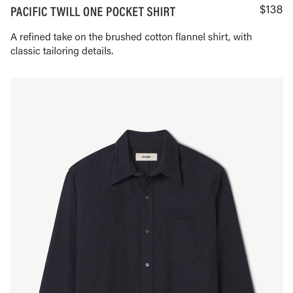 Buck Mason Black Men's Shirt